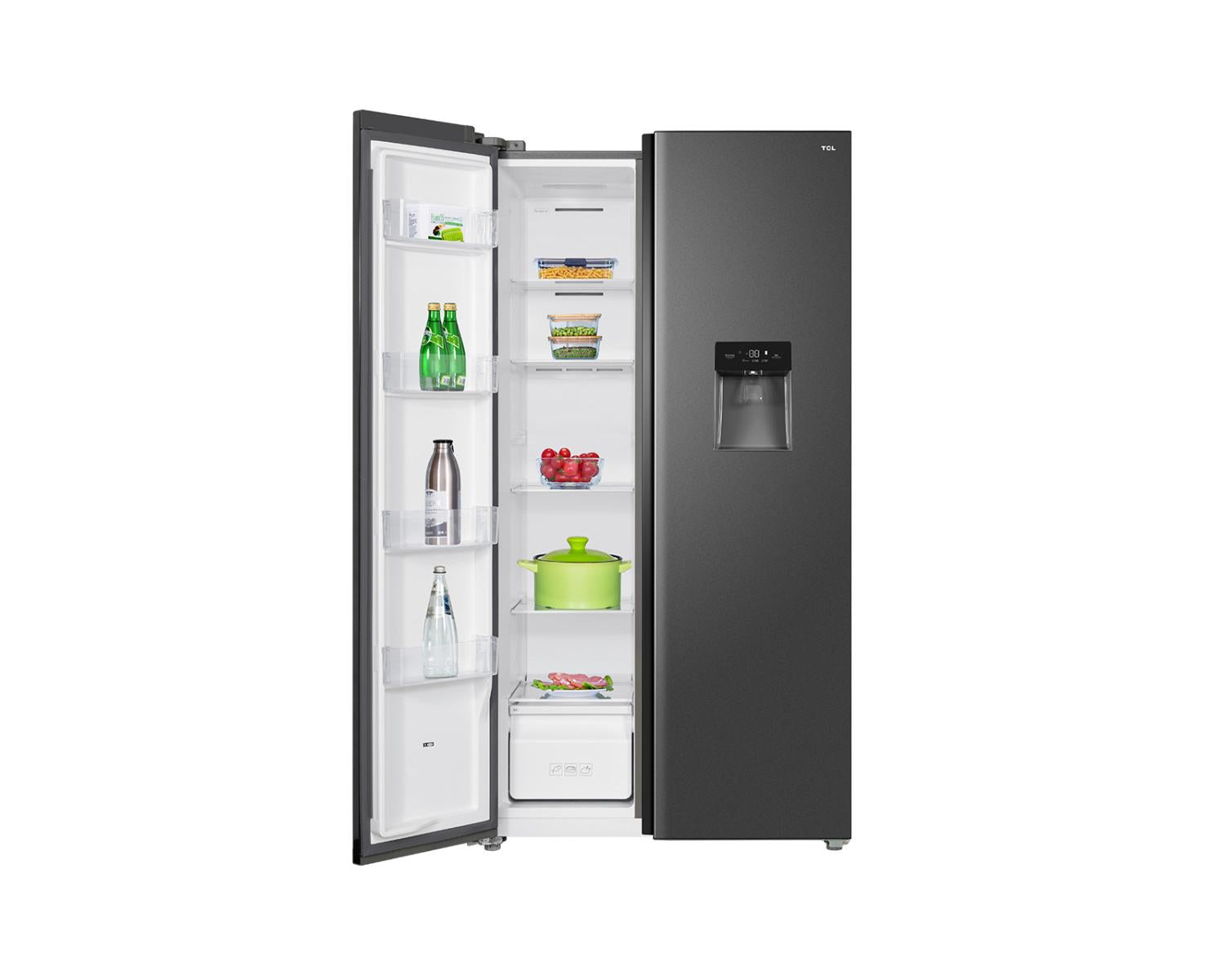TCL RP503SSF0 frigorifero side-by-side Libera installazione 503 L classe F Argento