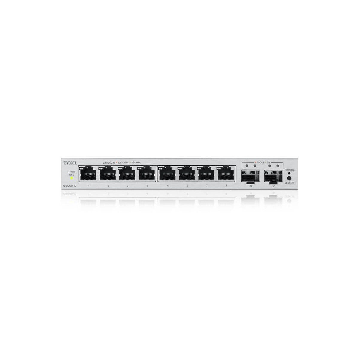Zyxel GS1200-10v3 Gestito L2 Gigabit Ethernet (10/100/1000) Desktop Grigio