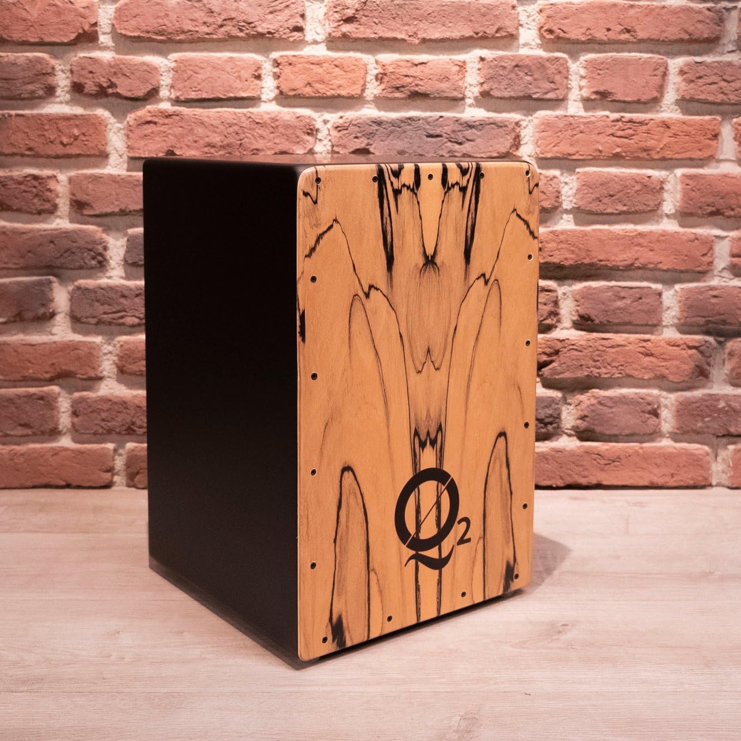 Oqan Q2 Cajon Flamenco Semi-Professionale Betulla 7mm Copertura Ebano Sistema ST2