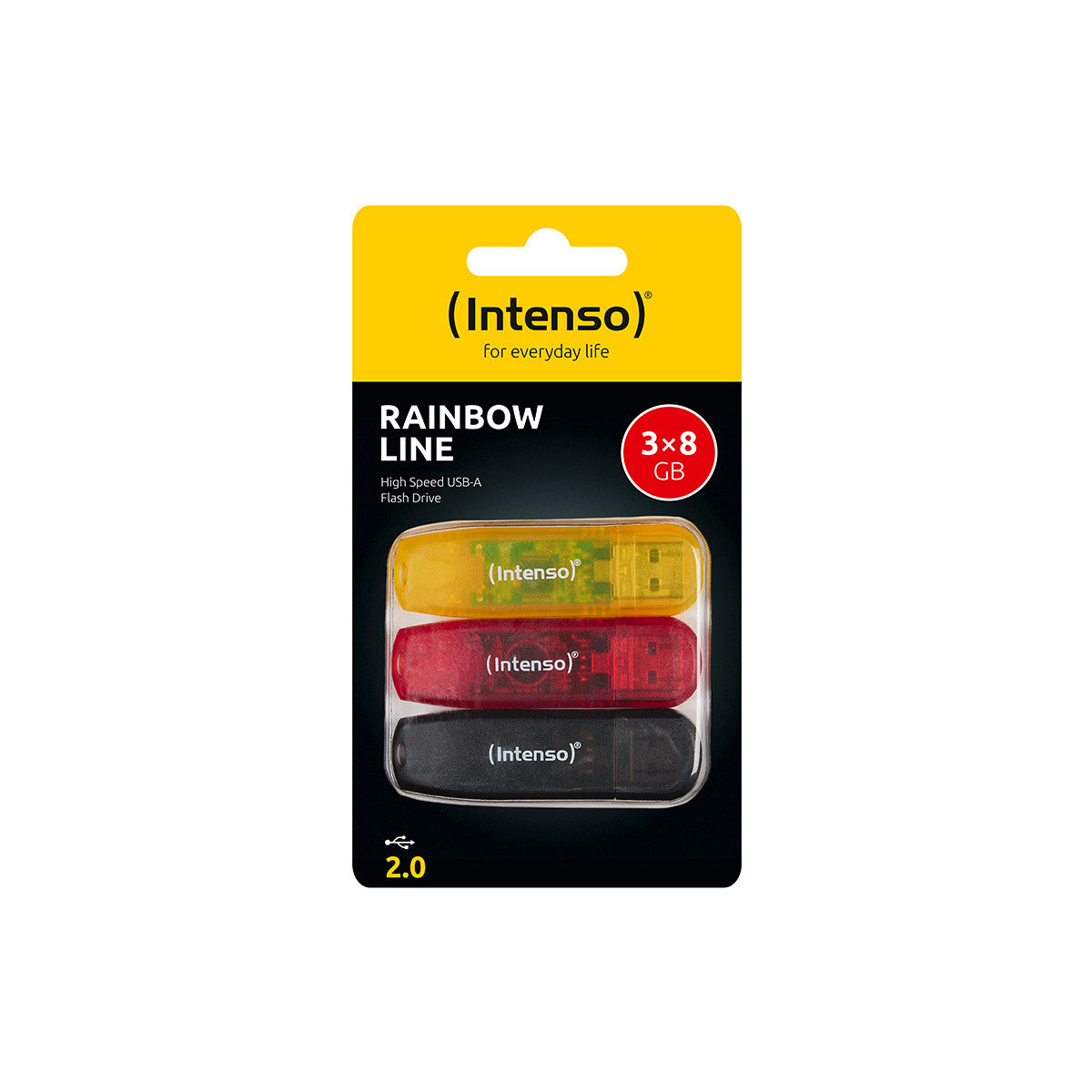 Intenso USB 2.0 Rainbow TriPack 3X8GB
