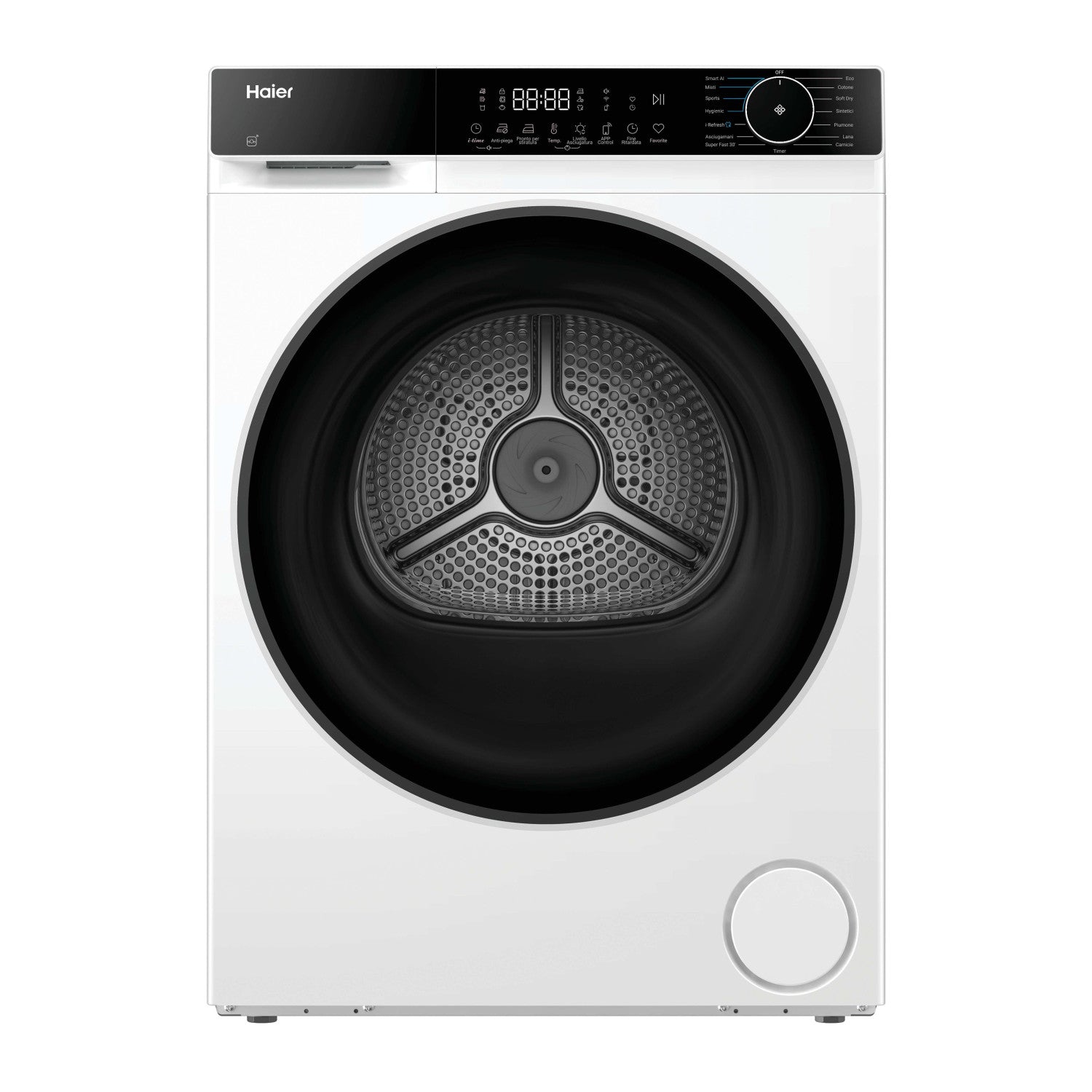 Haier X Series 5, Asciugatrice 8 KG, Classe D, Bianco, I-Refresh, Wi-Fi, Smart AI, HD80-D357U1-IT