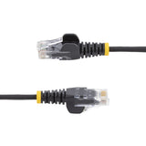 StarTech.com Cavo Ethernet CAT6 Nero da 5m; Patch UTP con Plug RJ45 Antigroviglio e Rilievi di Trazione, Cavo Lan Slim in Rame Puro 28AWG, Sottoposto a test Fluke
