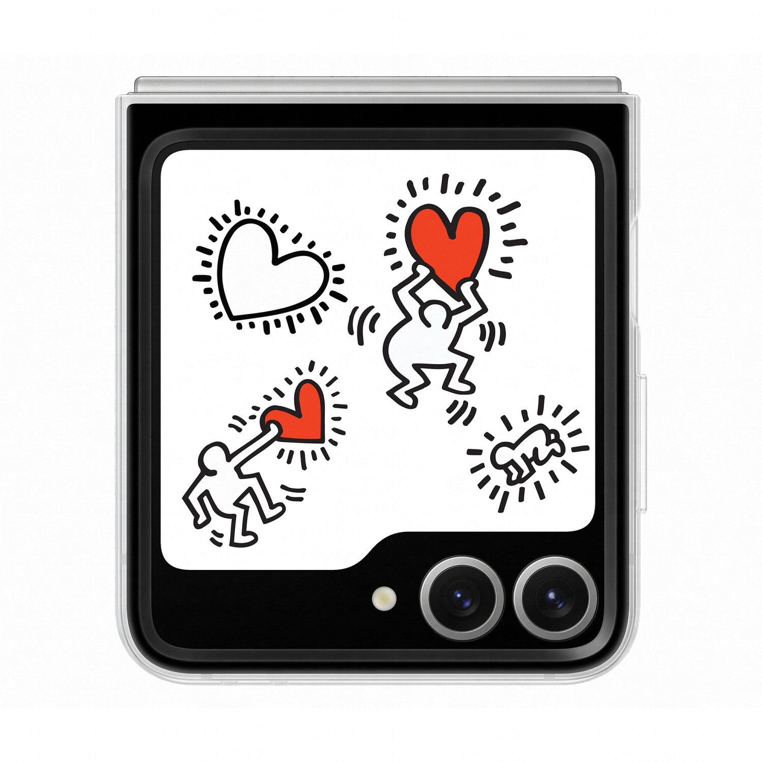 FlipSuit Case Keith Haring Card Samsung EF-ZF741CWEGWW per Galaxy Z Flip 6 Bianco