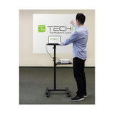 Techly ICA TB TPM 10 supporto per laptop Carrello per Proiettore Notebook Regolabile con Mensola Nero