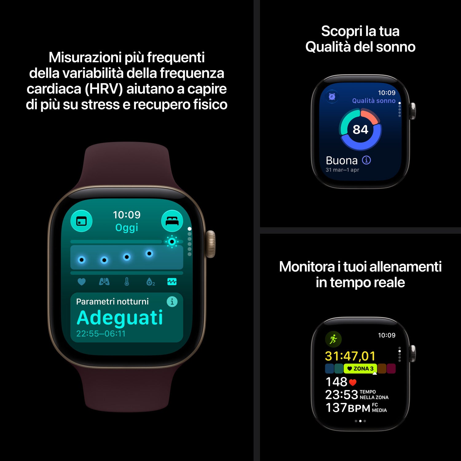 Apple Watch Series 12 GPS, cassa 46 mm in alluminio color bronzo scuro con cinturino Sport oliva - S/M