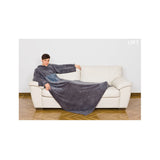 Kanguru Deluxe Loft coperta con maniche 140 x 210 cm Flanella Grigio