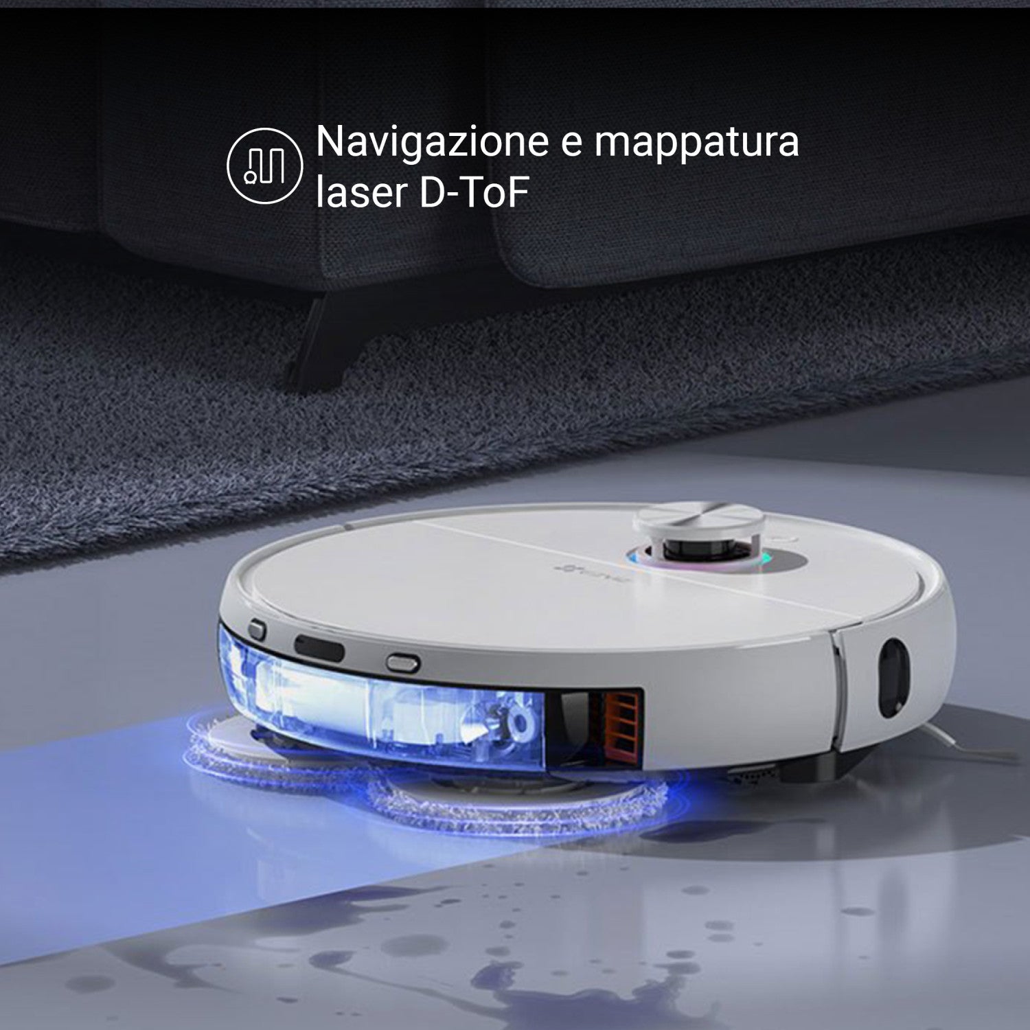 EZVIZ RS2 Aspirapolvere lavapavimenti robot con base di lavaggio automatica e telecamera di sicurezza