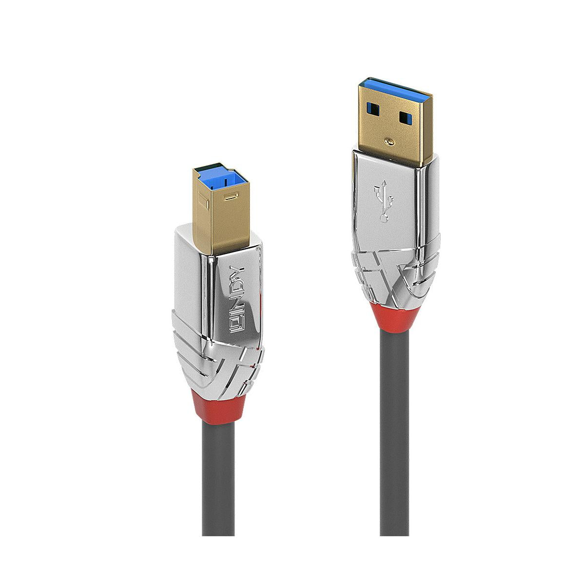 Lindy 36661 cavo USB USB 3.2 Gen 1 (3.1 Gen 1) 1 m USB A USB B Cromo, Grigio