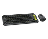 Logitech POP Icon Combo tastiera Mouse incluso Universale Bluetooth QWERTY Indiano Grafite, Verde