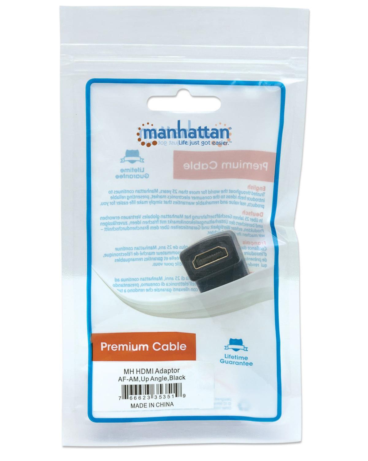 Manhattan 353519 adattatore per inversione del genere dei cavi HDMI Nero