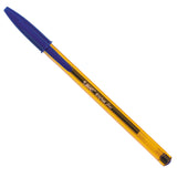 BIC Penna a Sfera Cristal Glacé con Cappuccio - Punta Media 1 mm - Inchiostro Blu - Fusto Oro - Confezione da 20 Pezzi