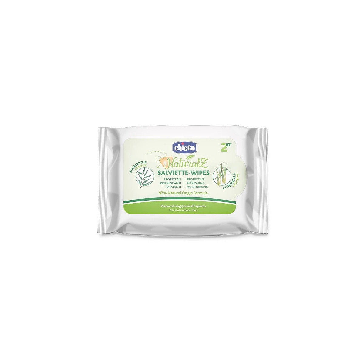 Chicco Salviettine NaturalZ Protettive Rinfrescanti 20 Pezzi