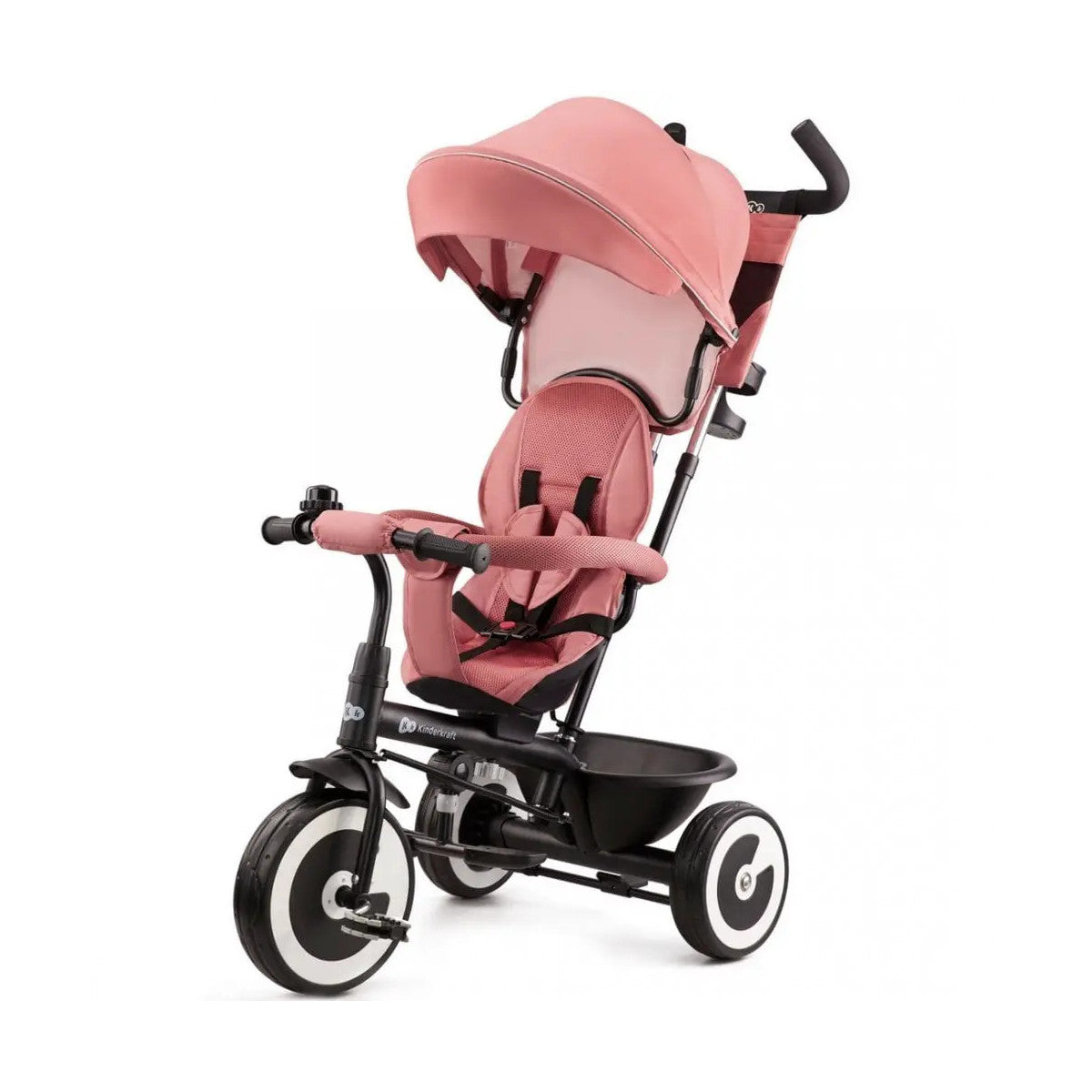 Kinderkraft Triciclo Aston 2 Plus Evolutivo Pink 9 Mesi 5 Anni
