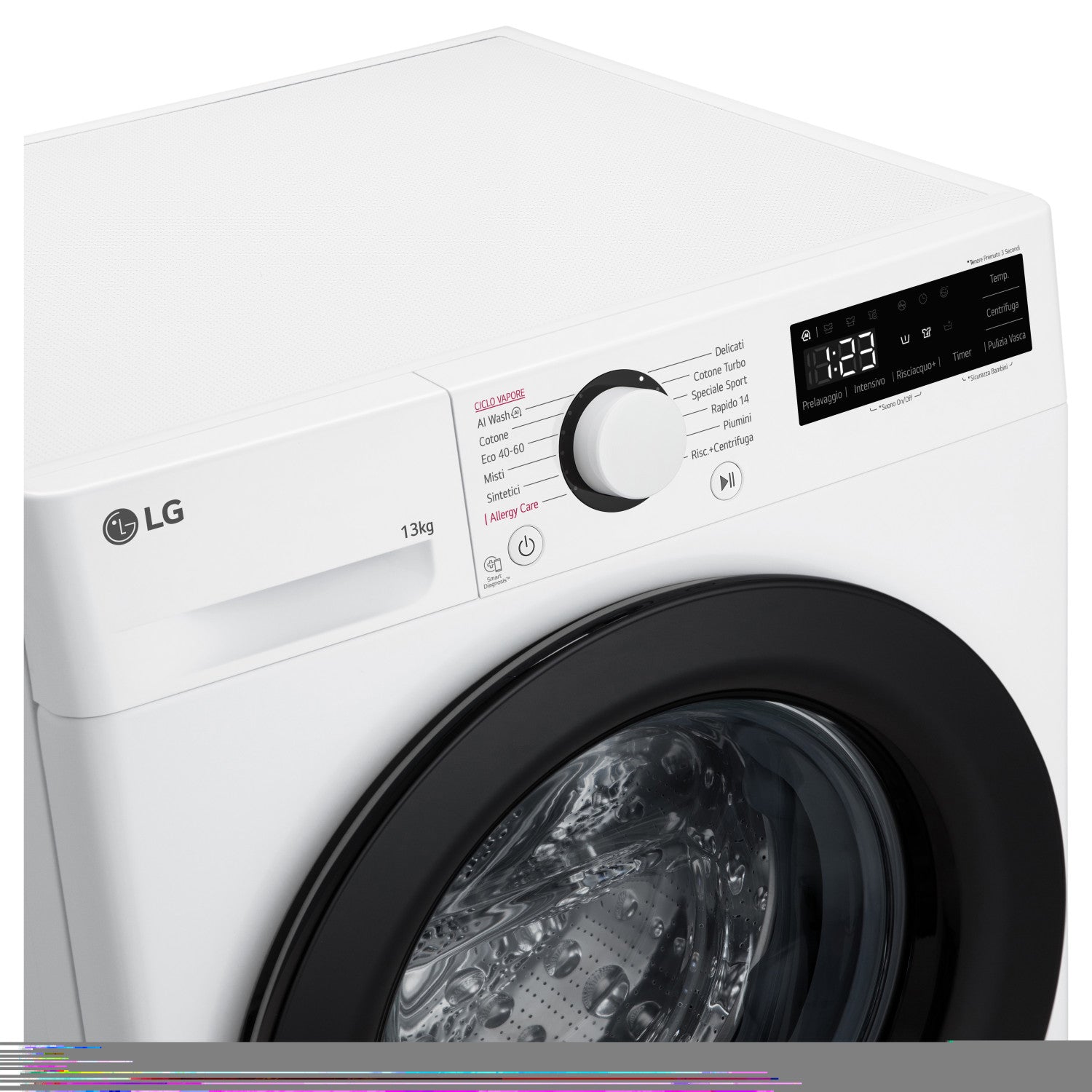 LG F4R3013NSWB Lavatrice 13kg AI DD, Classe A-20 , 1400 giri, Lavaggio a vapore