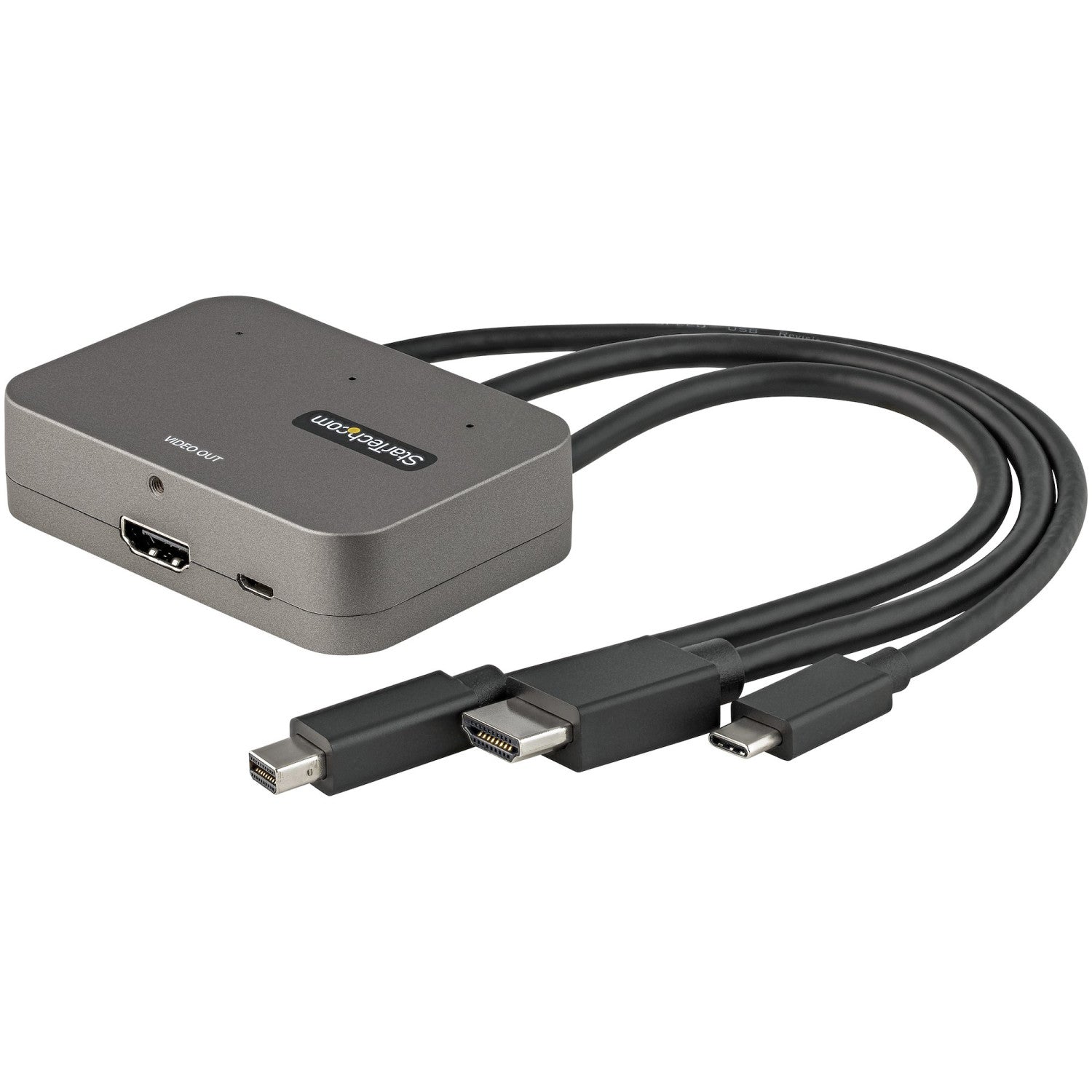 StarTech.com CDPHDMDP2HD cavo e adattatore video 0,27 m HDMI USB HDMI Mini DisplayPort USB Type-C Nero, Argento