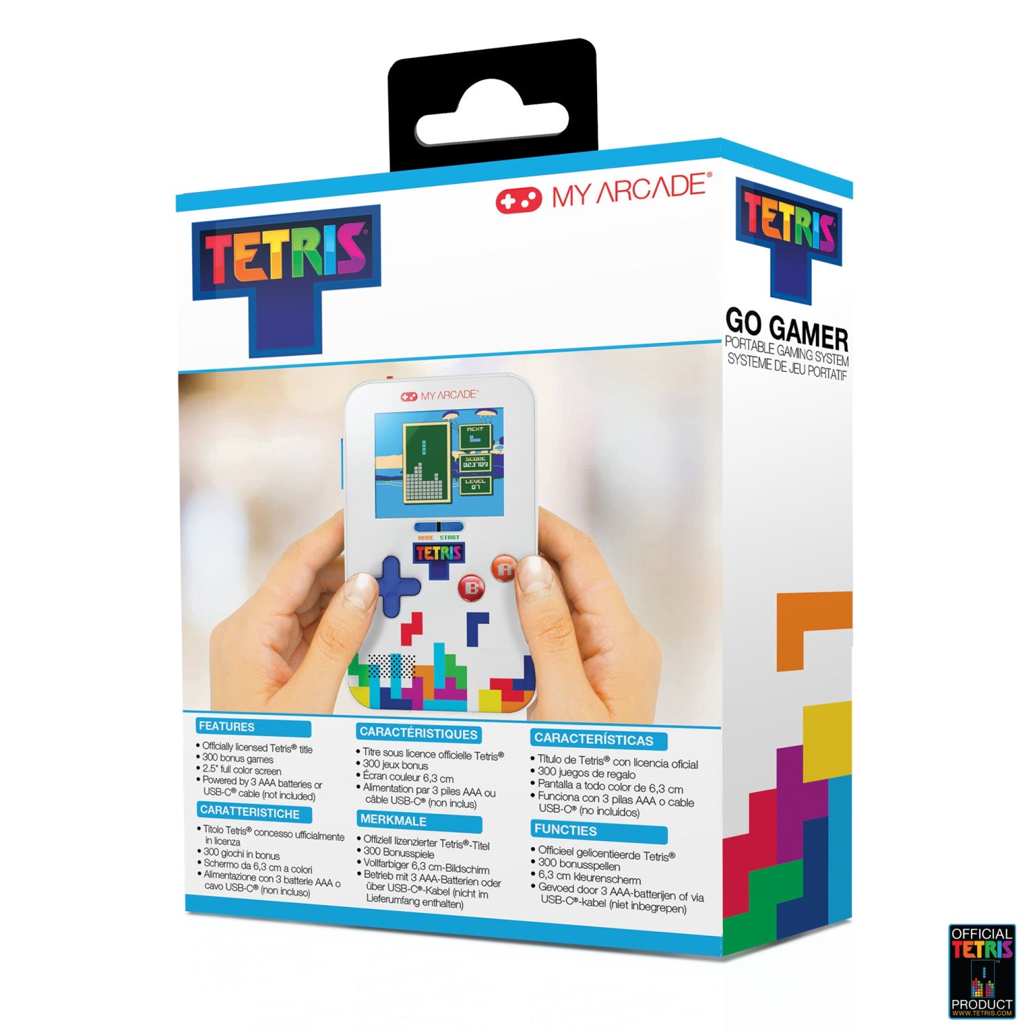 My Arcade Tetris Go Gamer console da gioco portatile 6,35 cm (2.5 pollici) Multicolore