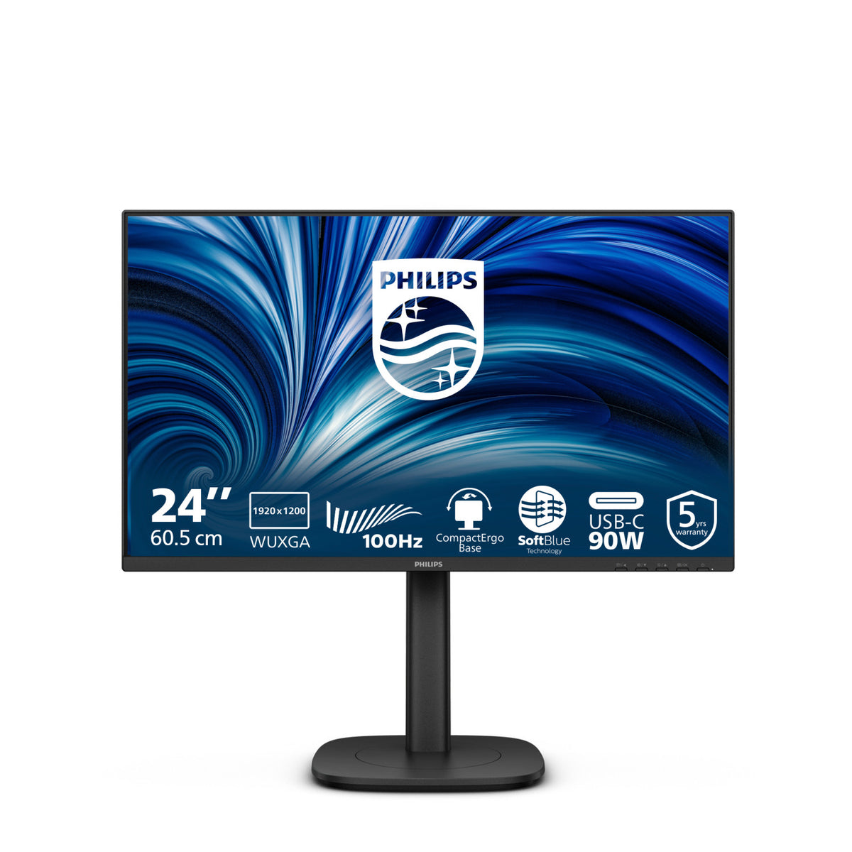 Philips 3000 series 24B2U3301D/00 Monitor PC 61,2 cm (24.1") 1920 x 1200 Pixel WUXGA LCD Nero