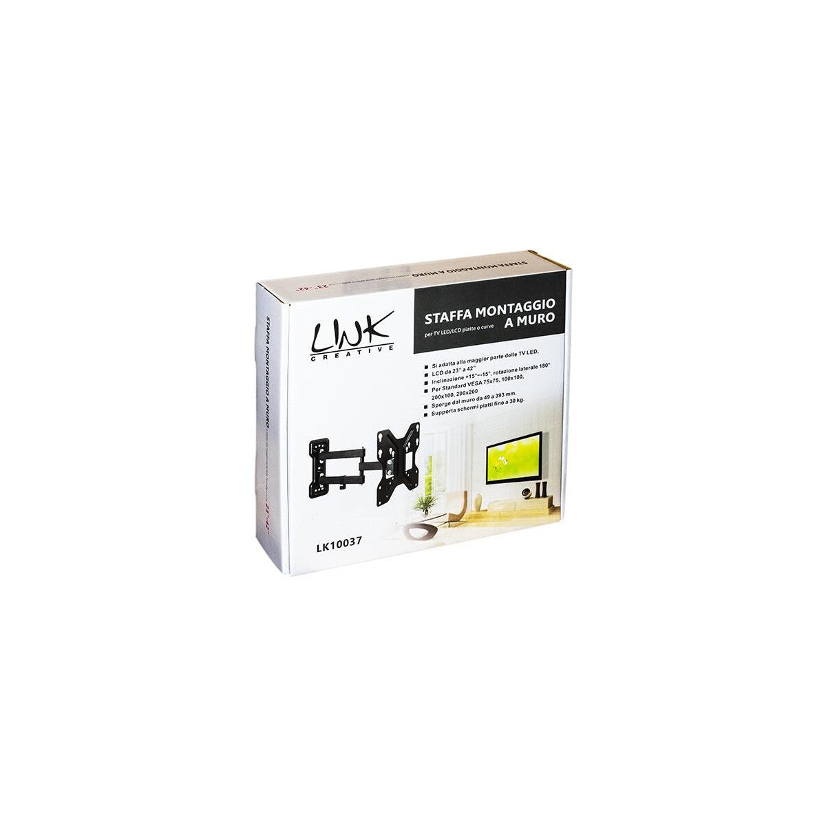 Link Accessori LK10037 Supporto TV a parete 106,7 cm (42") Nero