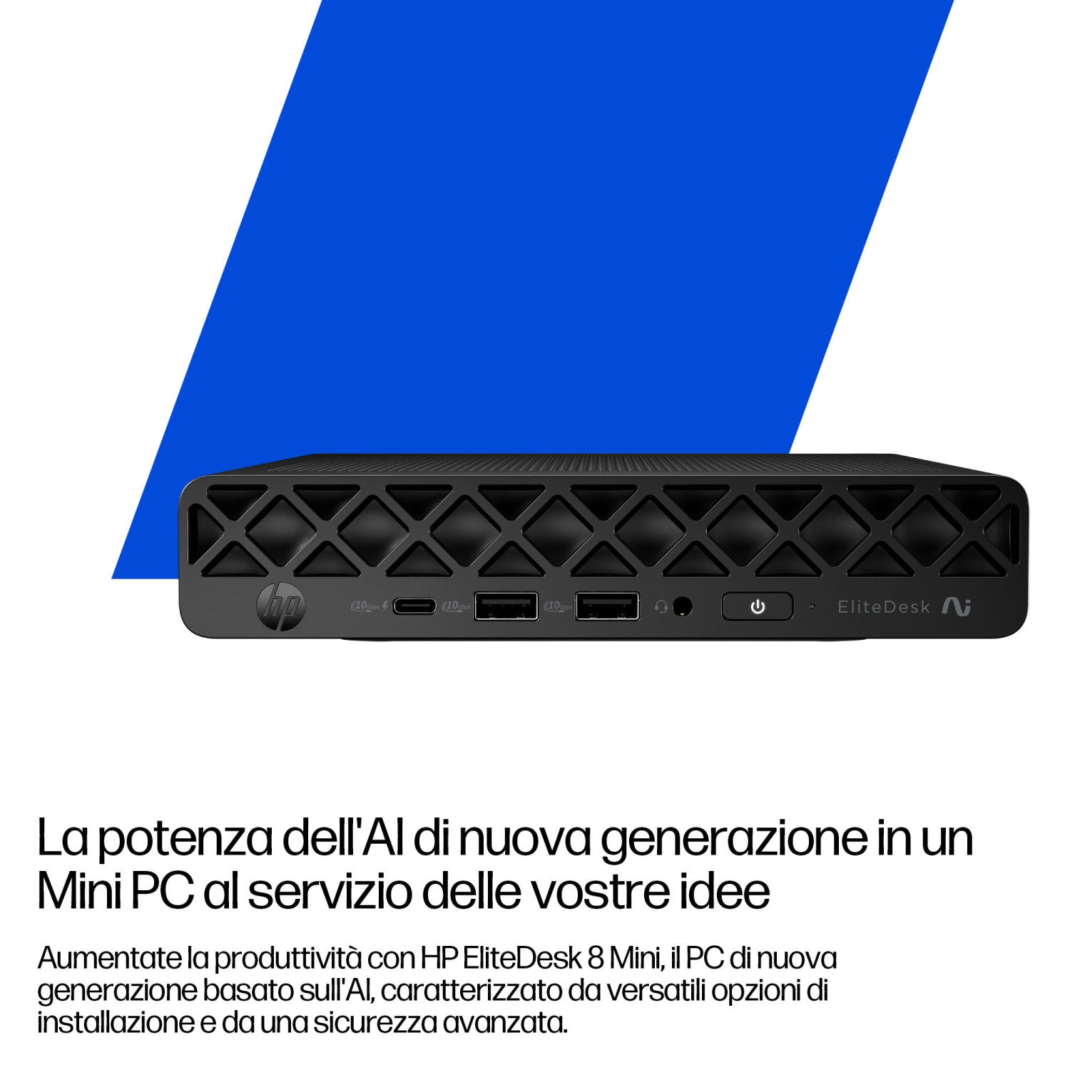 HP EliteDesk 8 Mini G1a Desktop Next Gen AI PC Wolf Pro Security Edition Copilot PC AMD Ryzen AI 5 340 32 GB DDR5-SDRAM 512 GB SSD Windows 11 Pro Mini PC