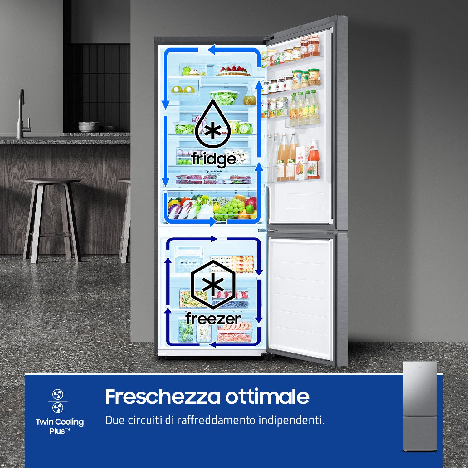 Samsung RB53DG706CS9 Libera installazione 538 L C Metallico