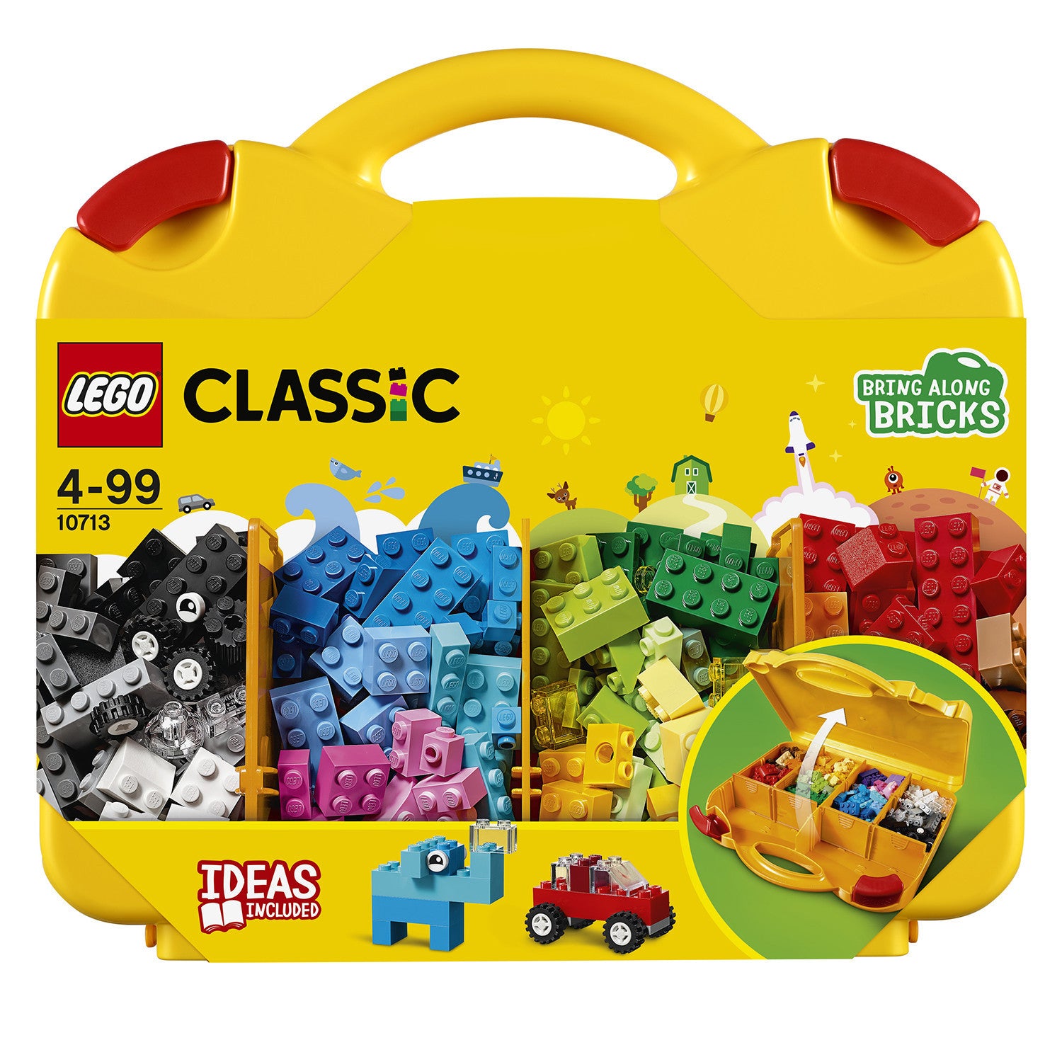 LEGO Classic 10713 Valigetta Creativa 213 Pezzi Set Costruzioni 4 Anni