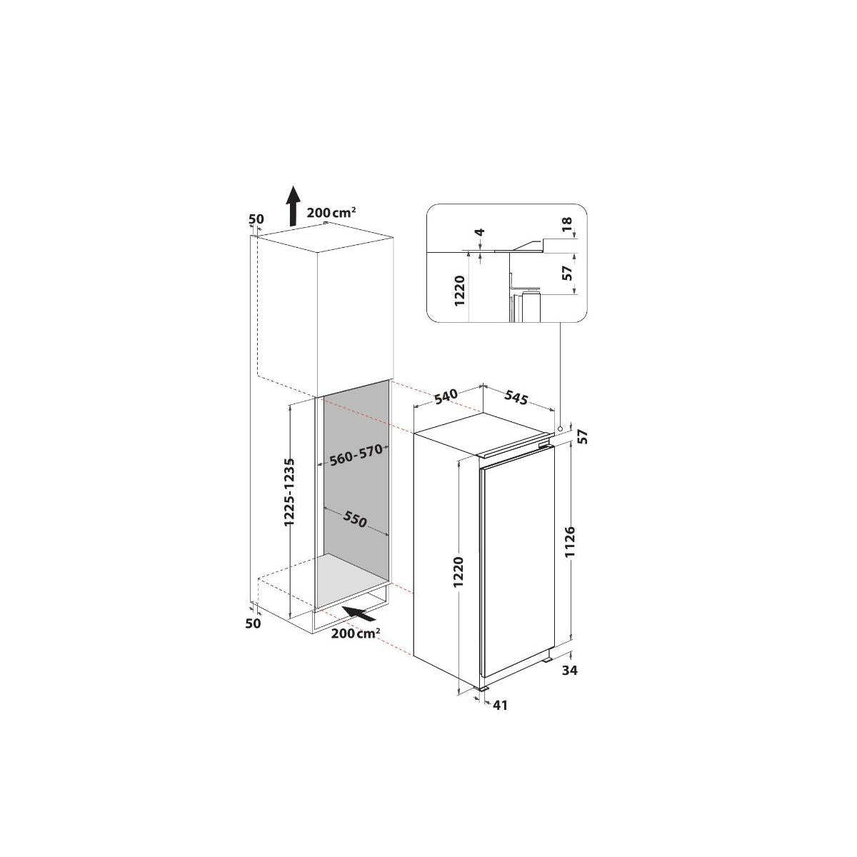 Indesit S 12 A1 D/I 2 frigorifero Da incasso 209 L E Acciaio inox
