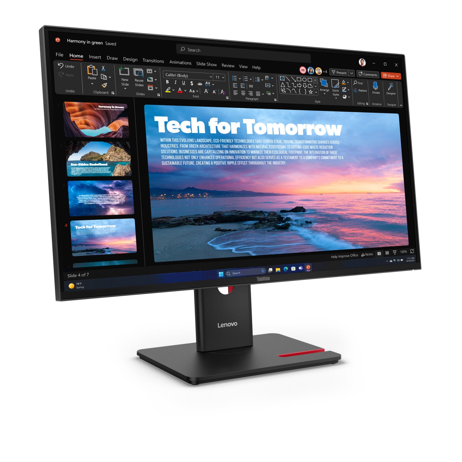 Lenovo ThinkVision T27QD-40 LED display 68,6 cm (27") 2560 x 1440 Pixel Wide Quad HD Nero