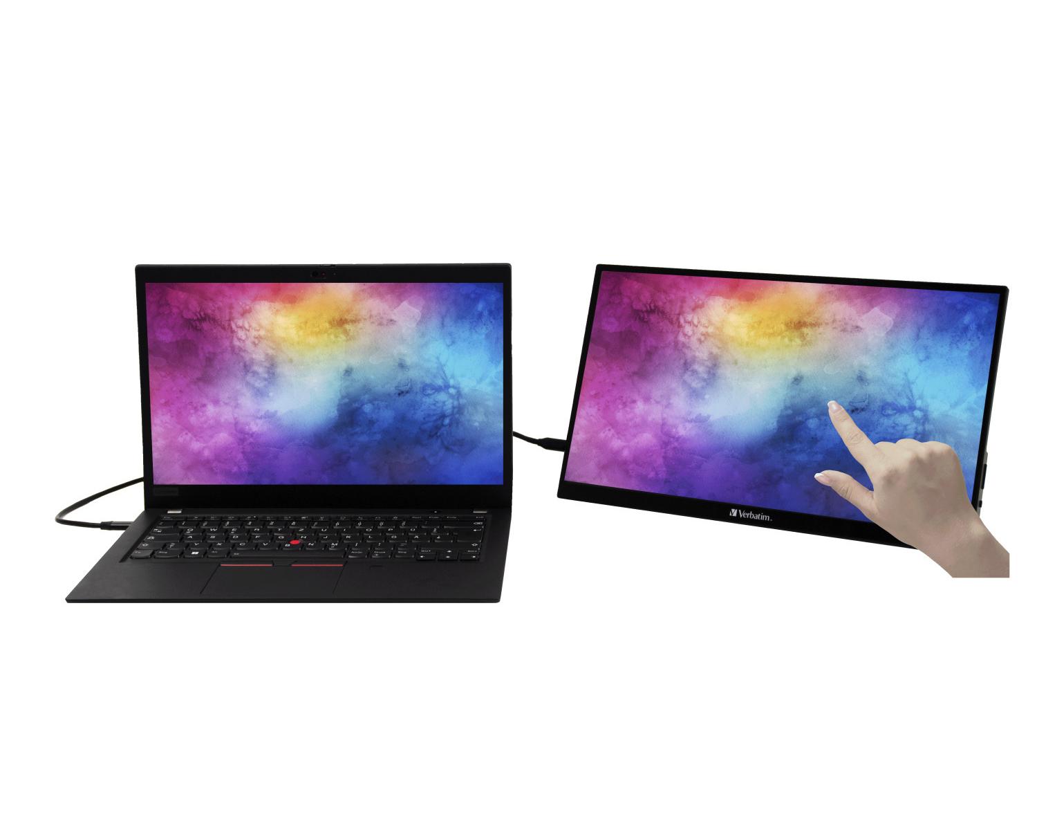 Verbatim 49593 Monitor PC 43,9 cm (17.3pollici) 1920 x 1080 Pixel Full HD Touch screen Nero