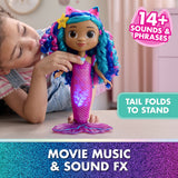Gabby's Dollhouse The Movie Sirena Gabby che canta e si illumina, Bambola Sirena Impermeabile con Luci e Suoni Giocattolo per Bambine e Bambini dai 3 anni in su
