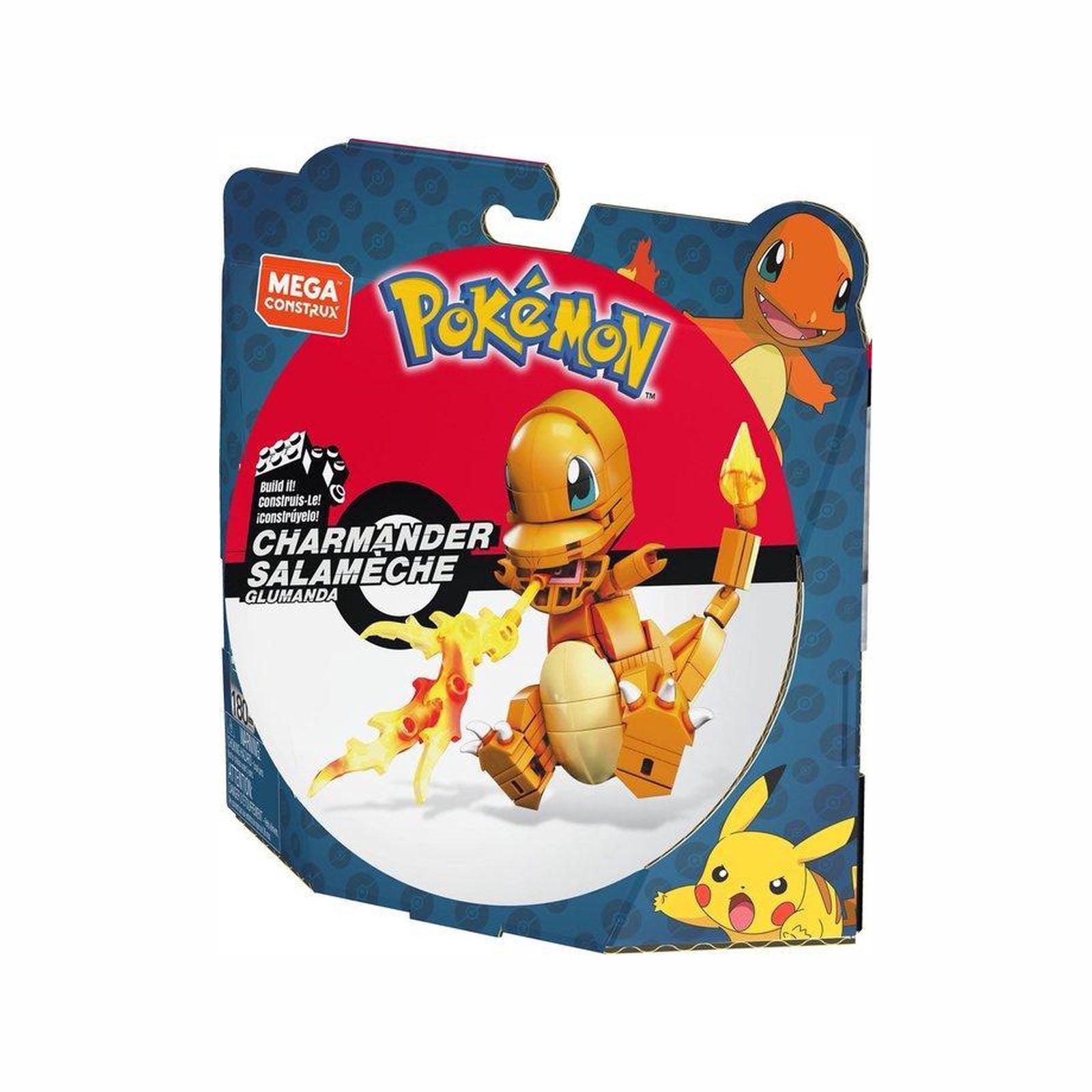 Mattel Mega Construx GKY96 Gioco di Costruzione Pokemon Charmander Arancione