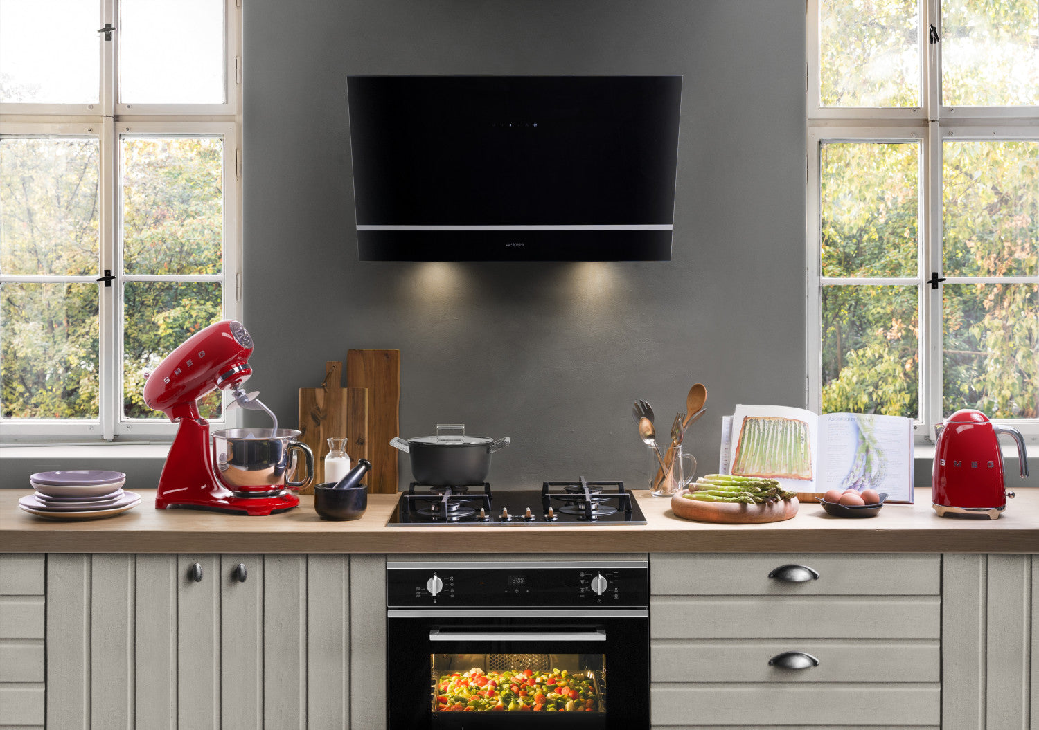 Smeg Bollitore Standard 50's Style pollici Rosso LUCIDO pollici KLF03RDEU