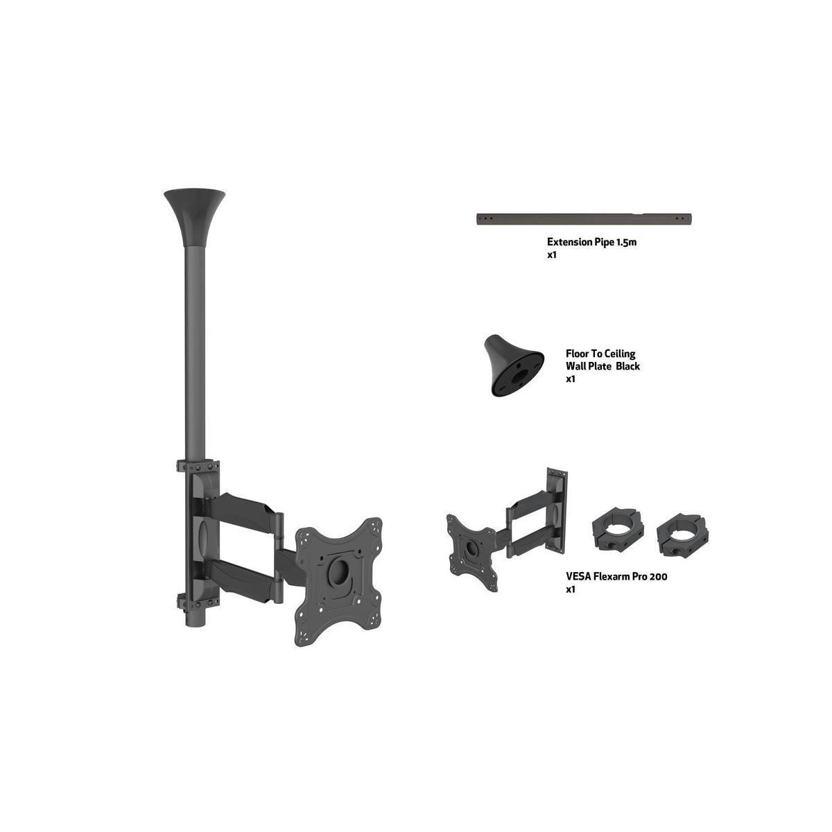 Multibrackets 6416 Supporto per display espositivi 106,7 cm (42") Nero