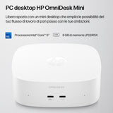 HP E4EU4EA PC/stazione di lavoro Intel Core 5 16 GB LPDDR5x-SDRAM 512 GB SSD Windows 11 Home Mini PC AI PC Bianco