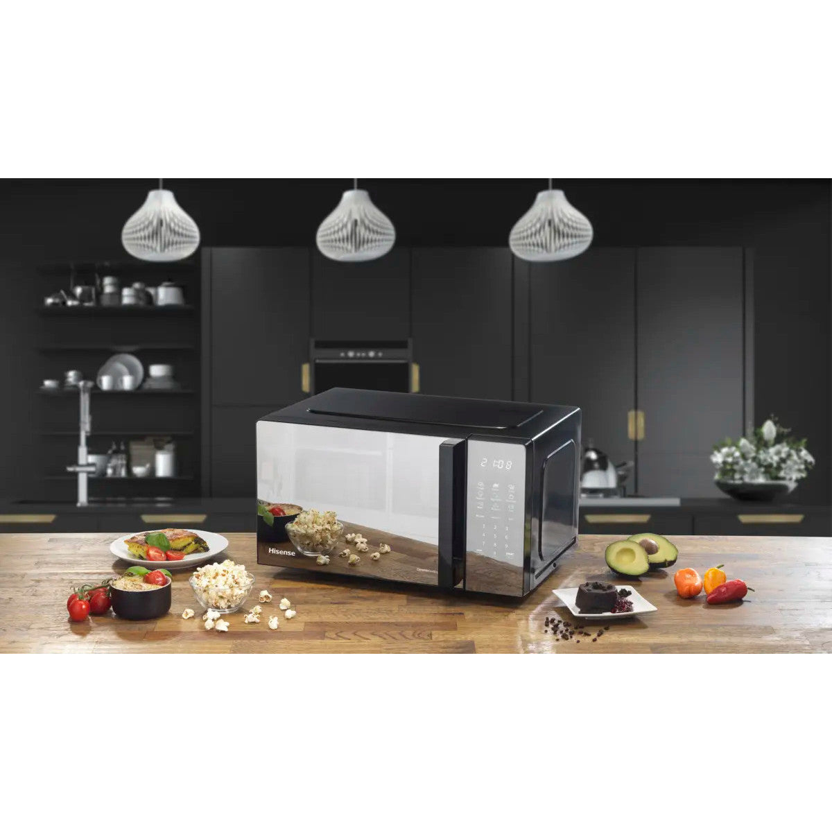 Hisense 742039 forno a microonde Argento Microonde con grill Superficie piana 20 L 700 W Venduto come Grado A 3838782679902