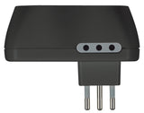BTicino Adattatore Advance B3 S3613GAC con Presa Schuko, 2 Prese 10A, USB-A e USB-C, 1500W, Antracite
