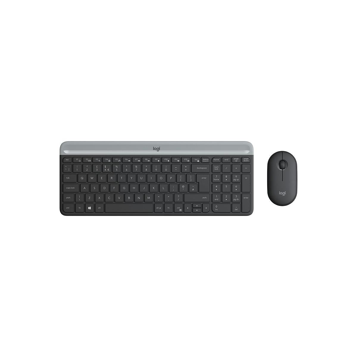 Kit Mouse e Tastiera Logitech MK470 Wireless per Windows Italiano QWERTY Grigio