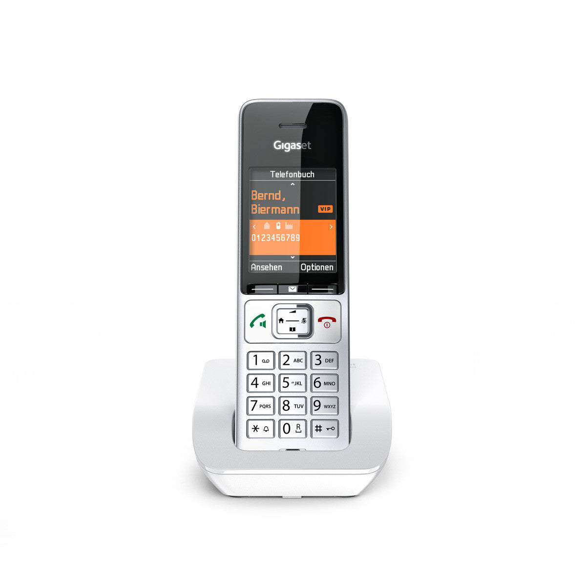 Gigaset SIECOMFORT501W Telefono Dect Identificatore di Chiamata Argento Bianco