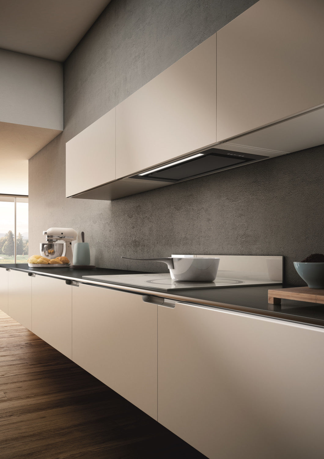 Elica LANE BL MAT/A/72 Integrato Nero, Grigio 550 m³/h