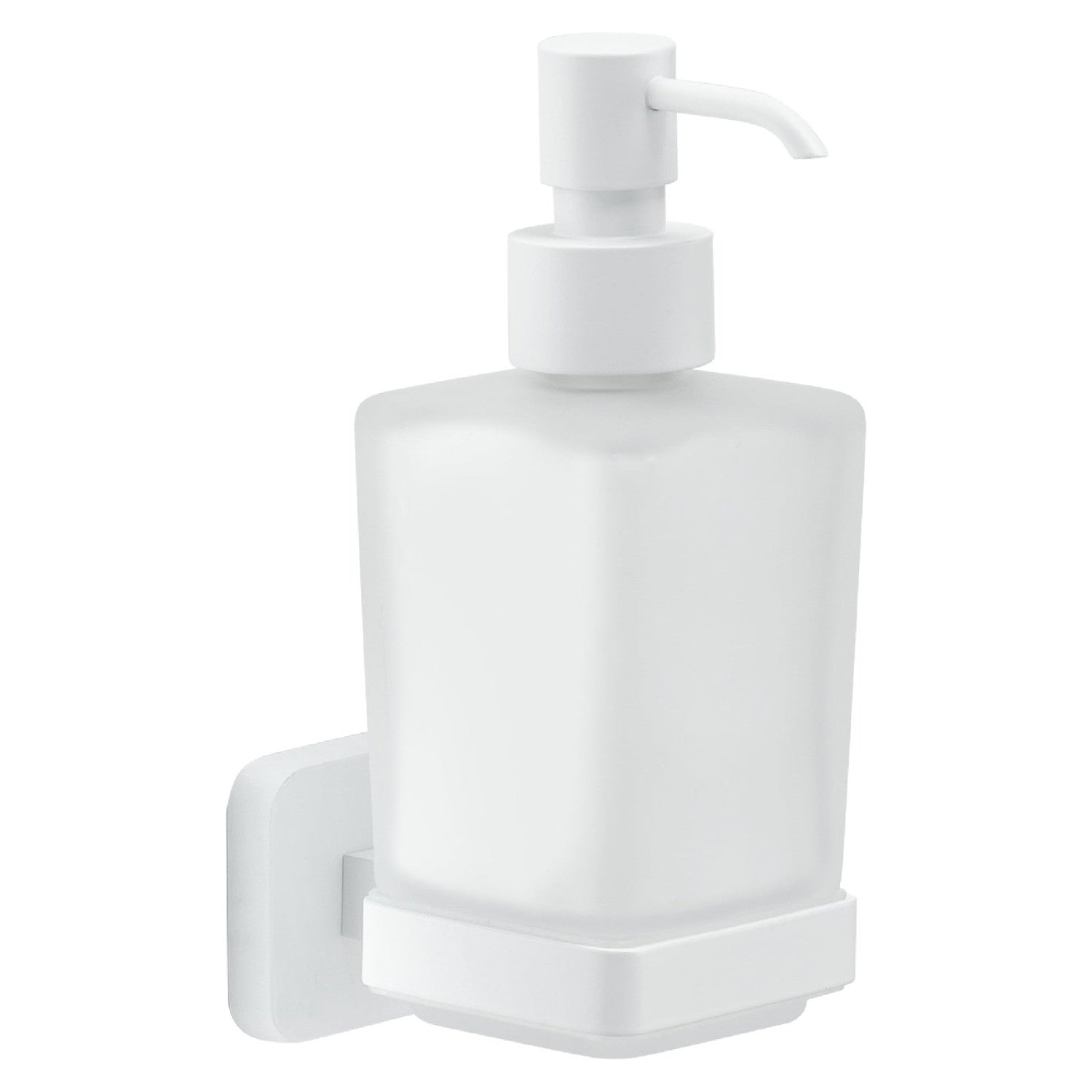 Gedy Dosasapone Da Parete Tonga Bianco Matt In Acciaio Inox E Vetro Satinato 220ml