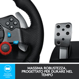 Logitech G29 Driving Force Racing Wheel Volante da Corsa Pedali Regolabili per PS5 PS4 PC Mac Nero