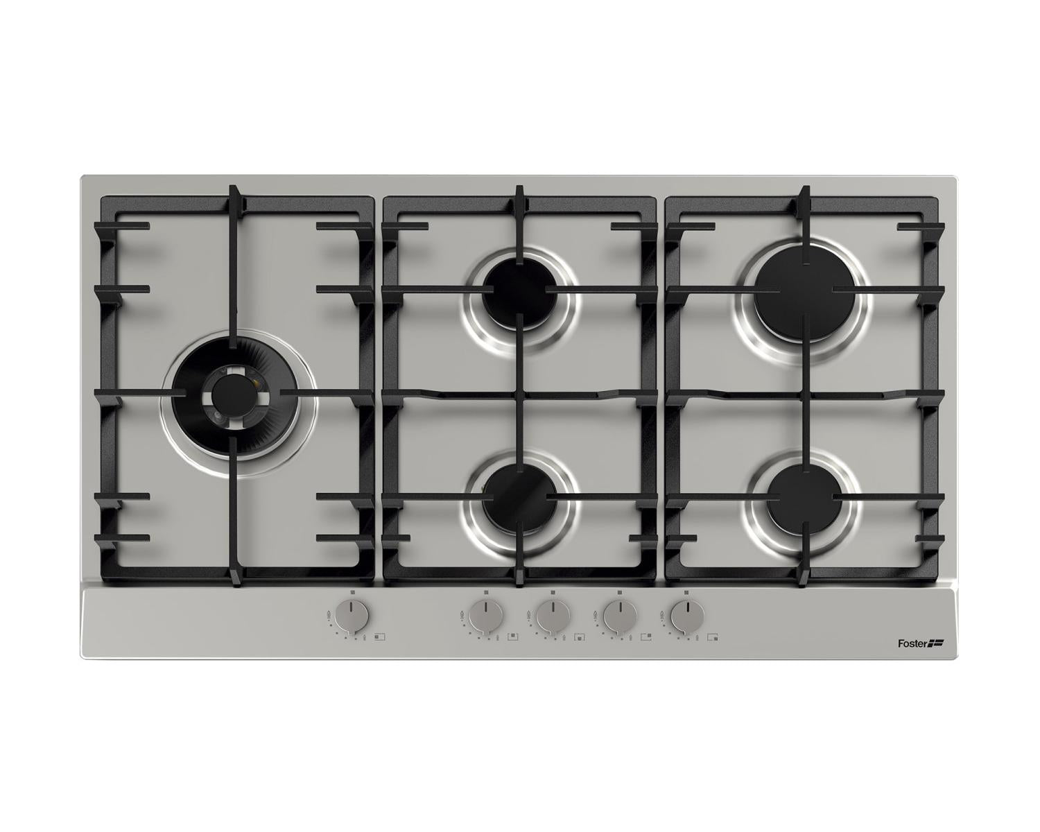 Foster 7016 032 Piano Cottura da Incasso Gas 5 Fornelli Acciaio Inossidabile