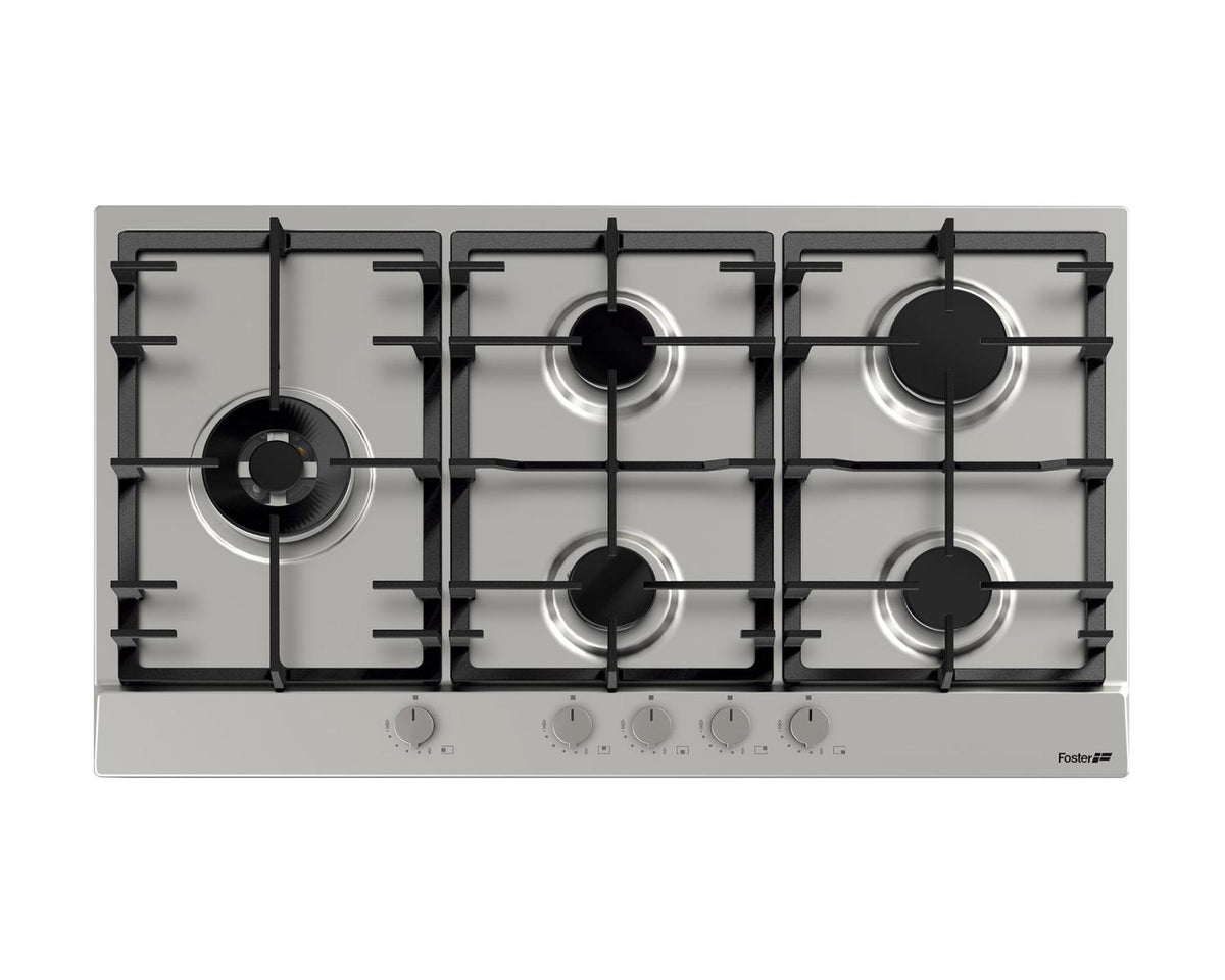 Foster 7016 032 Piano Cottura da Incasso Gas 5 Fornelli Acciaio Inossidabile