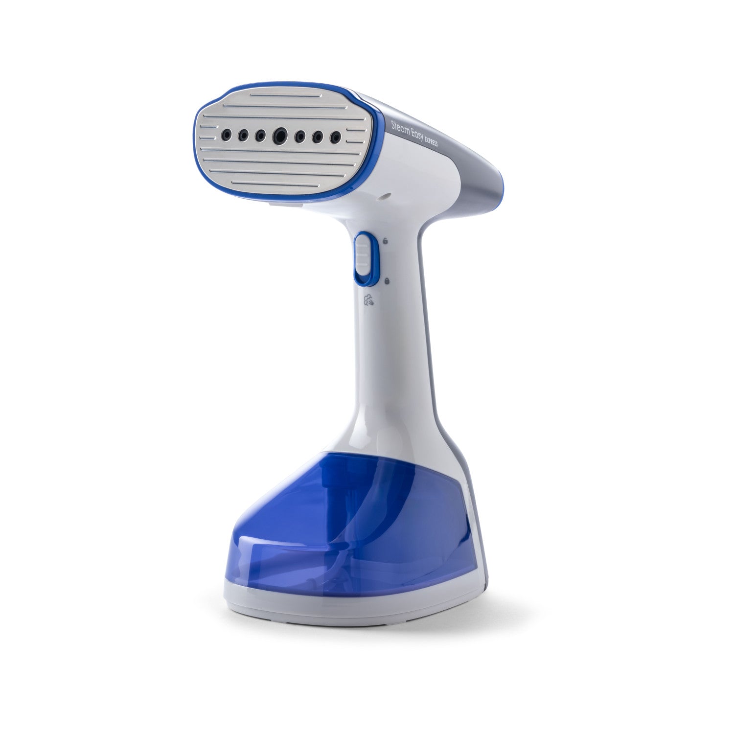 Imetec Steam Easy Express, ferro da stiro portatile verticale, piastra acciao, pronto in 30pollicipollici, tasto erogazione vapore continuo, vapore continuo 25-30 g, serbatoio 250 ml, 1500 W