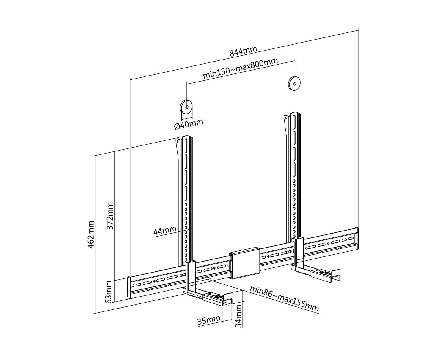 Equip 650895 accessorio per il montaggio del televisore