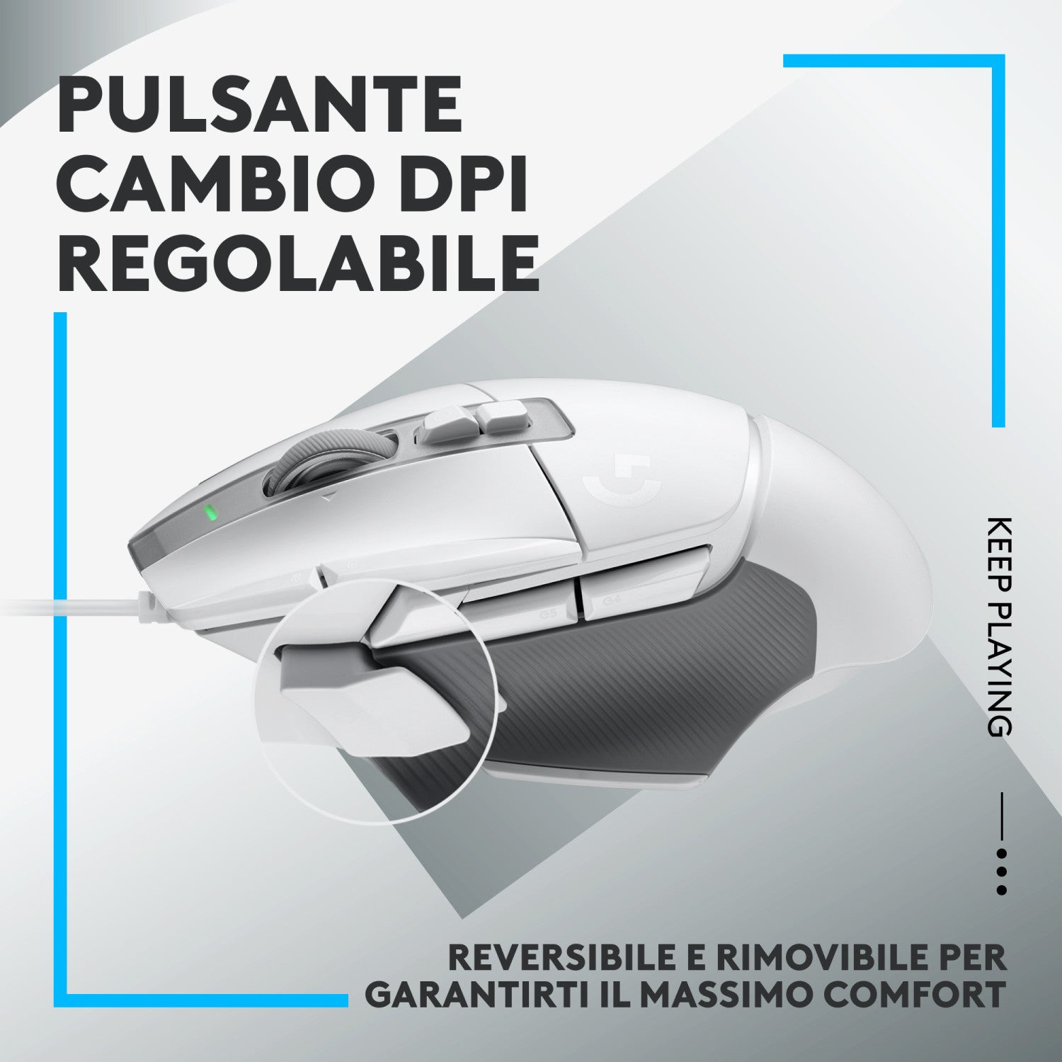 Logitech G G502 X mouse Mano destra USB tipo A Ottico 25600 DPI