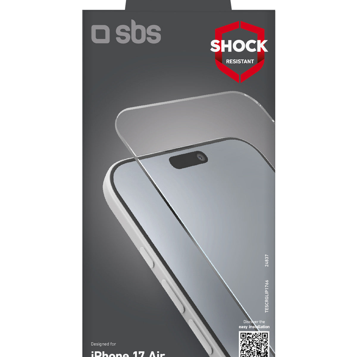 SBS TESCRGLIP1766 protezione per lo schermo e il retro dei telefoni cellulari Pellicola proteggischermo trasparente Apple 1 pz