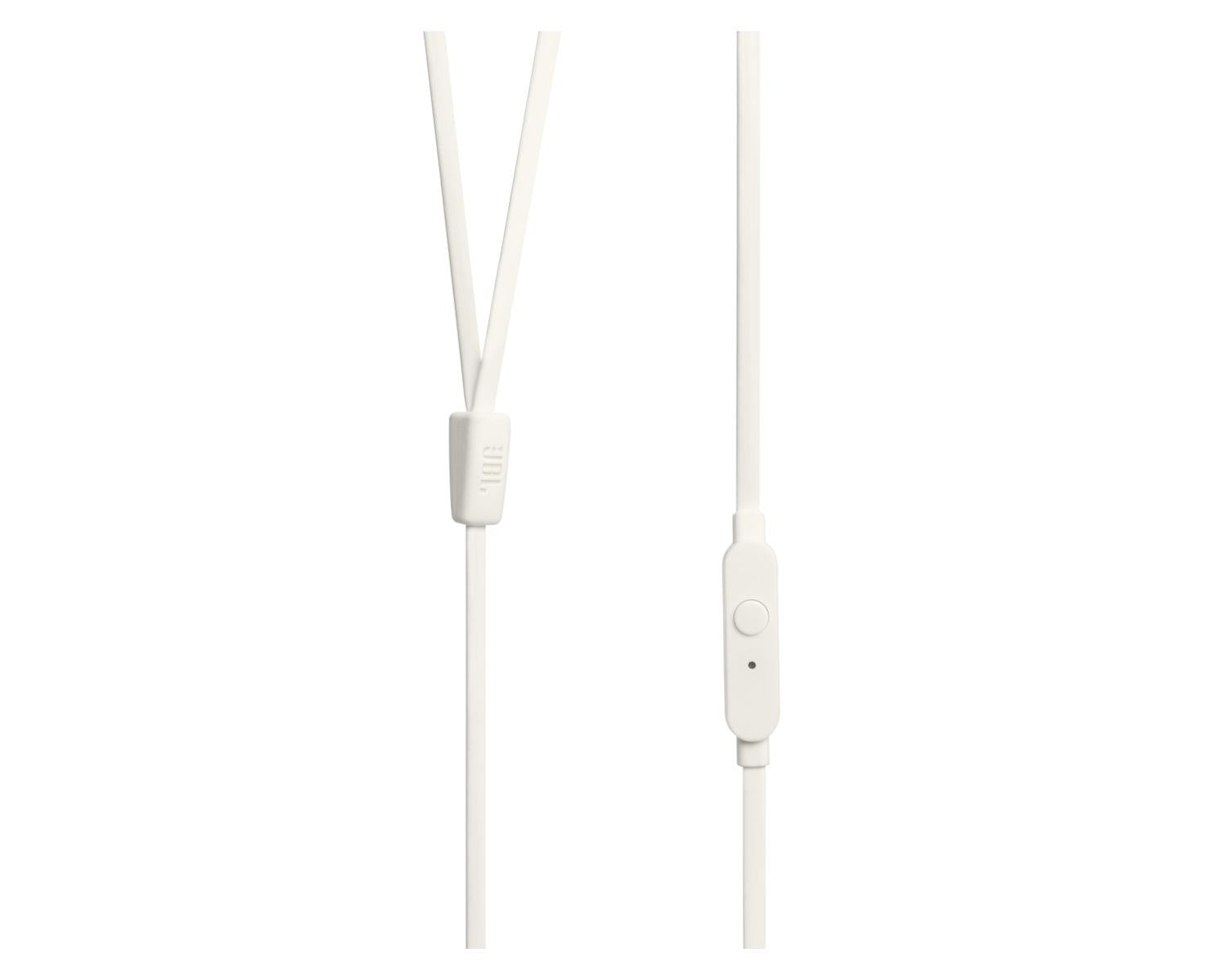 JBL JBLT110WHT Cuffie Cablate con Microfono In Ear Bianco