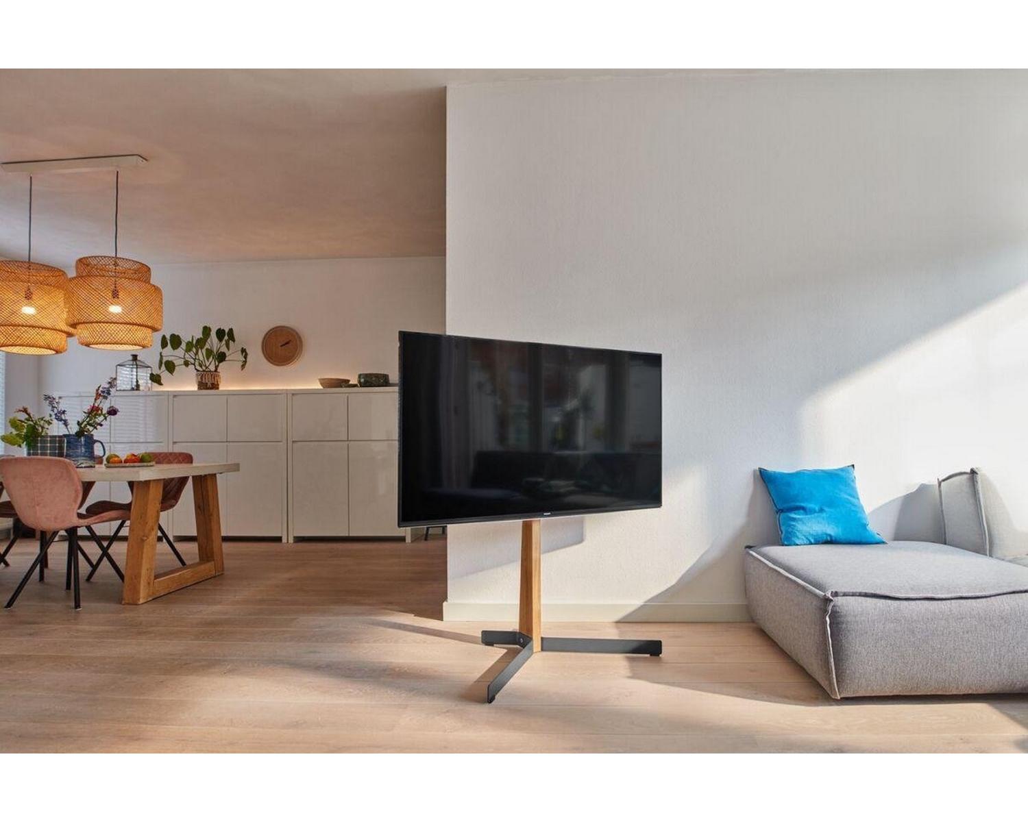 Vogel's TVS 3695 Piedistallo per TV da 101,6 cm 40 pollici a 195,6 cm 77 pollici Girevole, Legno e Nero