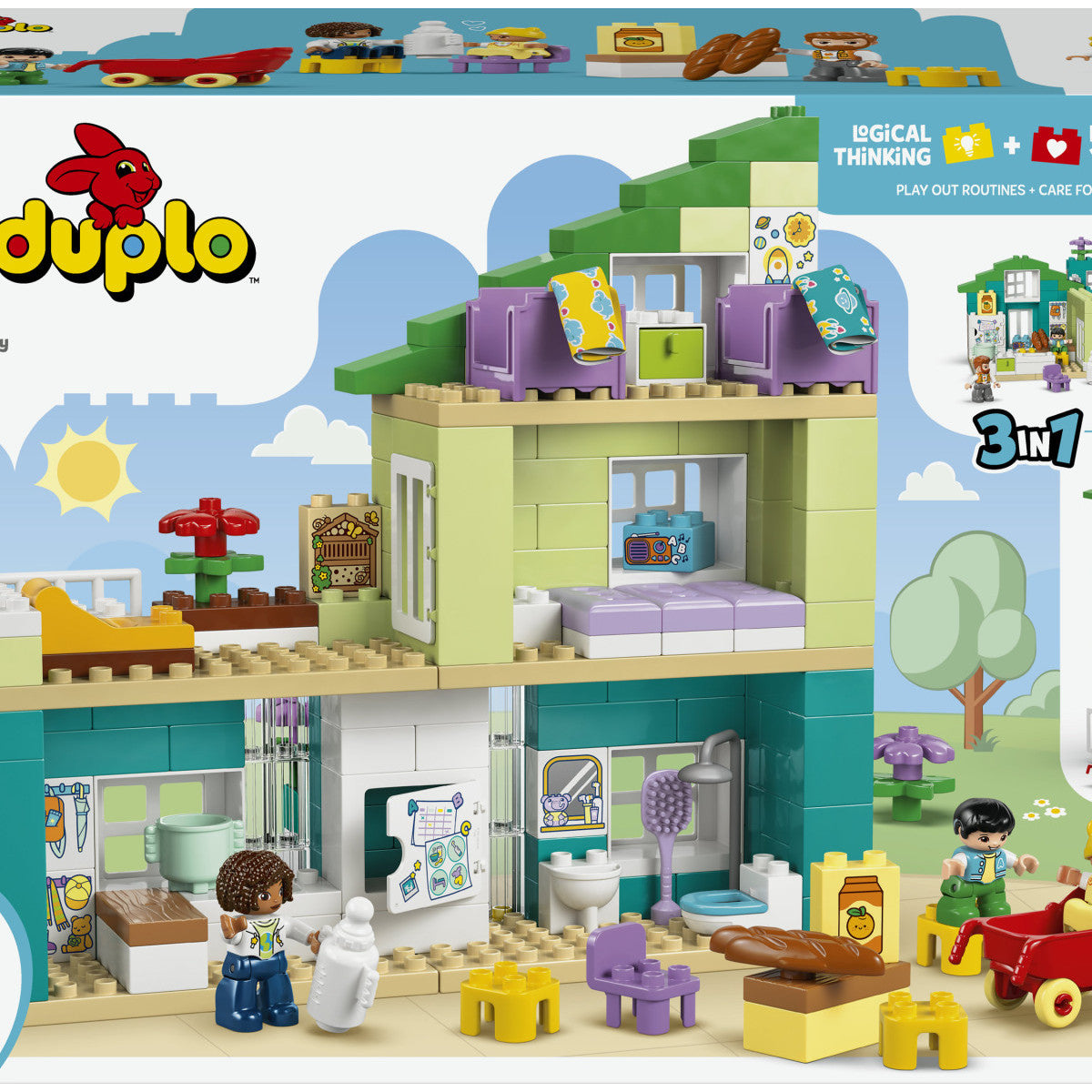 LEGO DUPLO Town Casa Familiare Moderna 3 in 1 Con Personaggi 10470 - 166 Pezzi