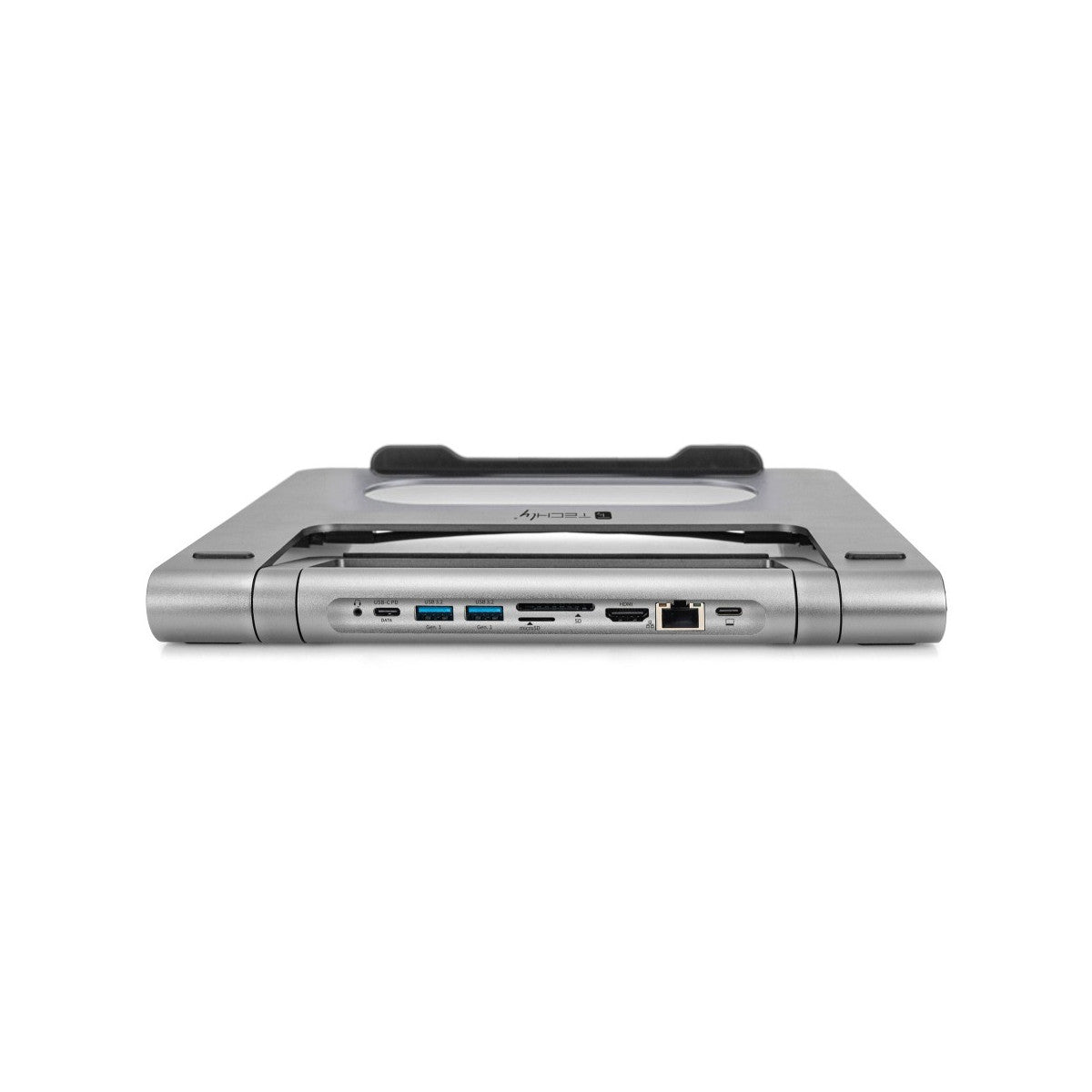 Techly Docking Station USB-C 9 in 1 Hub USB3.1 Stand per Notebook Pieghevole